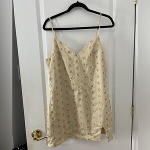 Storia Cream Floral Slip Dress